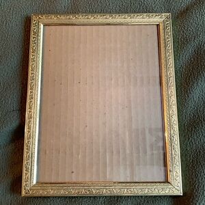 Vintage gold frame. 8 x 10 inches.  Hang or stand
